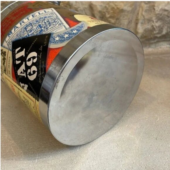 Vintage International Whiskey Alcohol Labels Ice Bucket Mid Century Barware - Picture 5 of 11